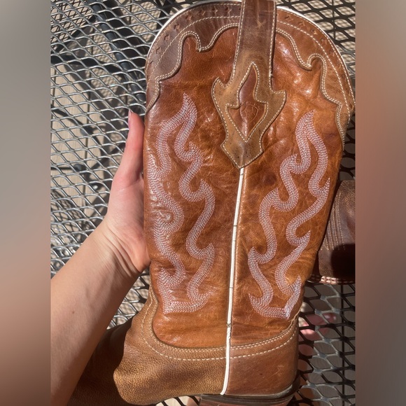 Tall Ariat Cowboy Women’s Brown Square Toe Boots Style 10048714 Size 6.5 - Picture 4 of 8